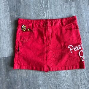 Women’s red golf skirt